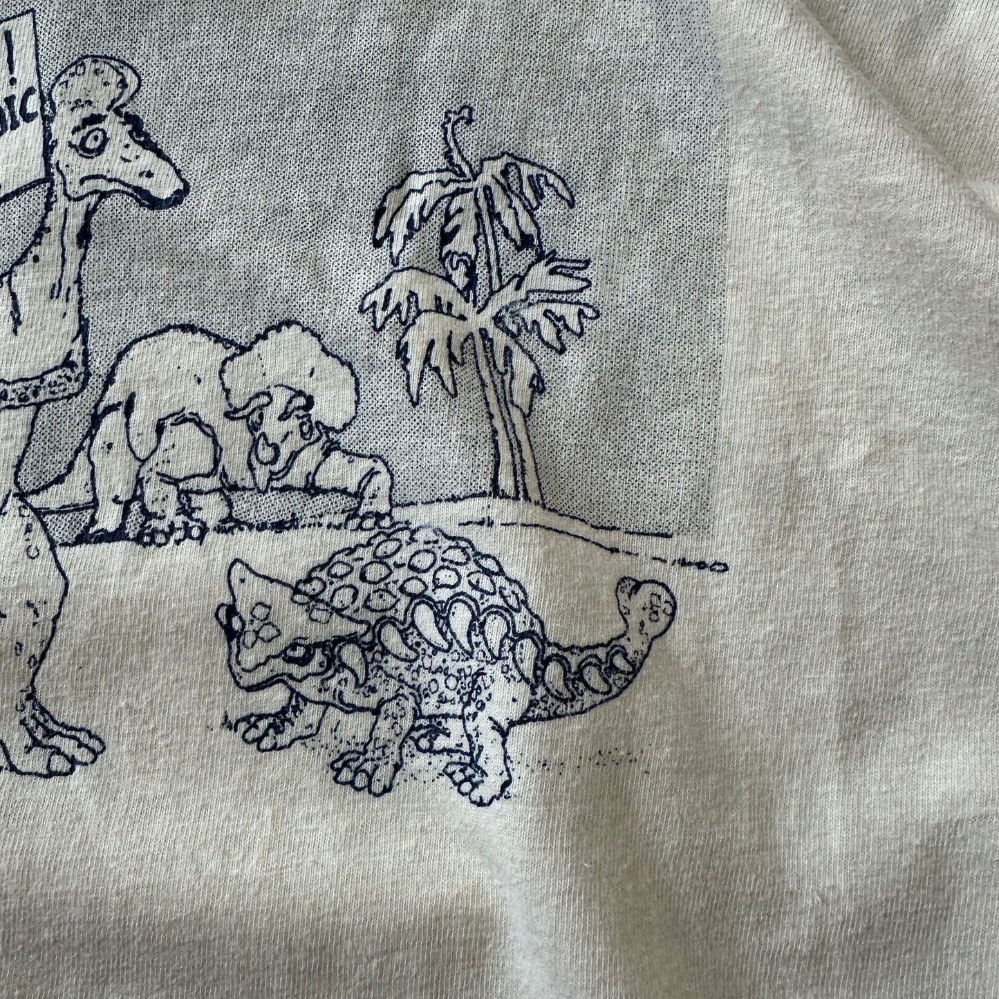 Vintage 80s American Geological Institute Graphic T-Shirt “REPENT” Dinosaur