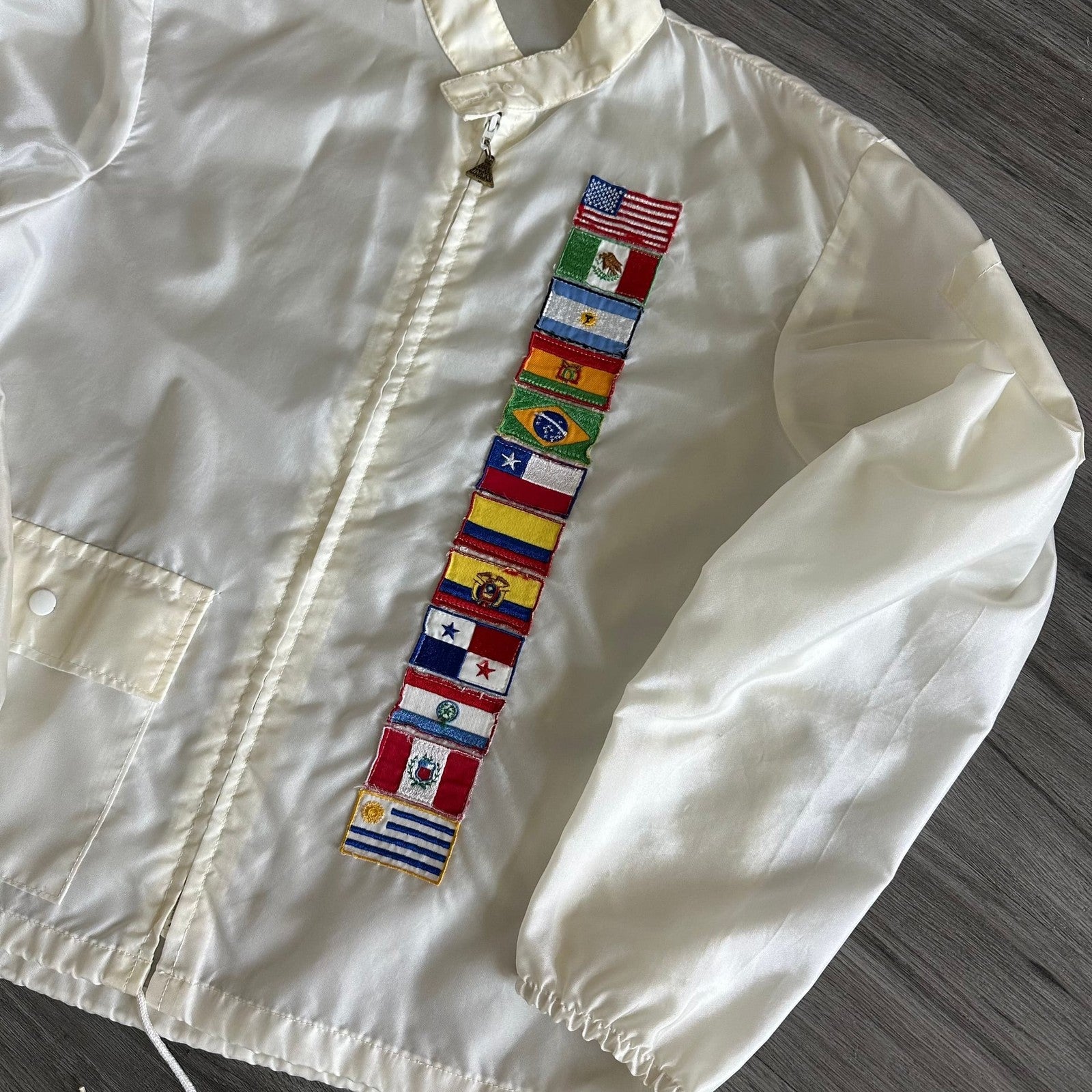 Vintage The Great Lakes Jacket White Flag Windbreaker Men's Small