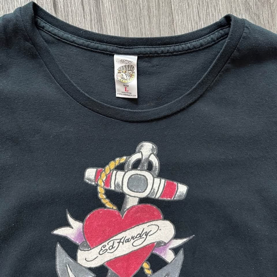 Ed Hardy By Christian Audigier Tunic VINTAGE Y2K Heart Anchor