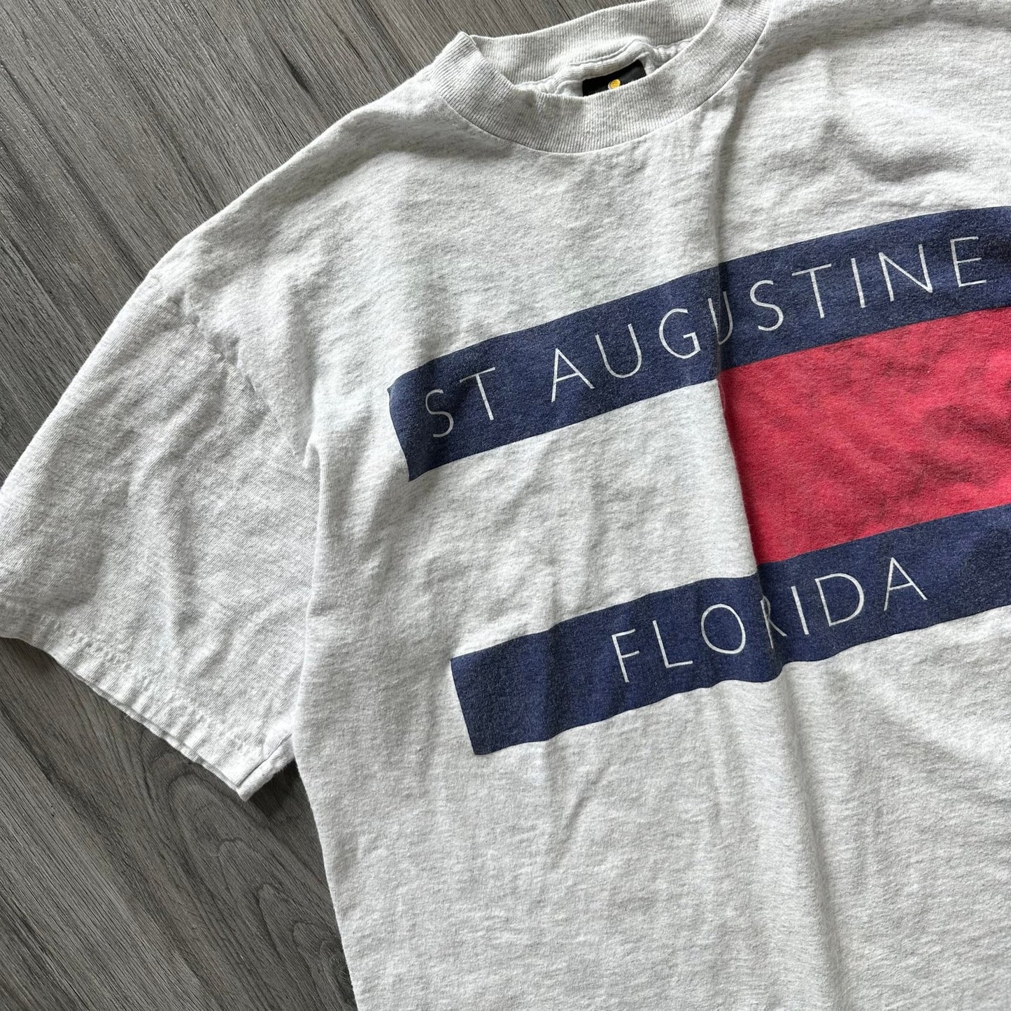 Vintage 90s Flag Logo T-Shirt St Augustine Florida 