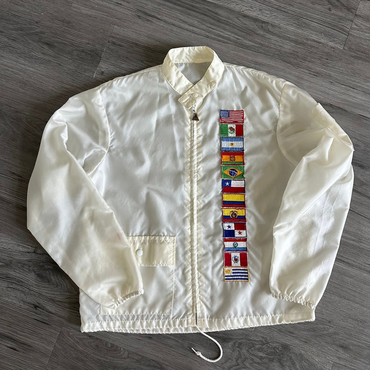 Vintage The Great Lakes Jacket White Flag Windbreaker Men's Small