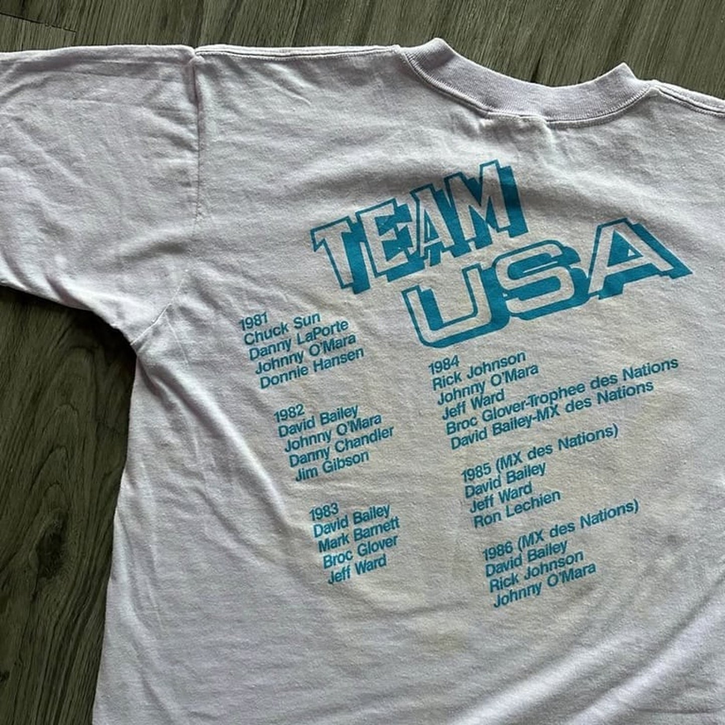 Vintage 1987 USA Motocross Des Nations Unadilla T-Shirt Original Dirt Shirts