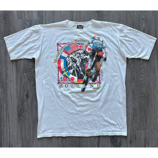 Vintage 1991 Motocross des Nation AMA Holland T-Shirt